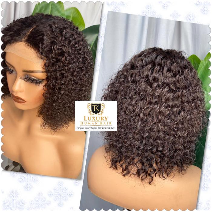 4x4 Lace Closure Deep Wave Wig image 0