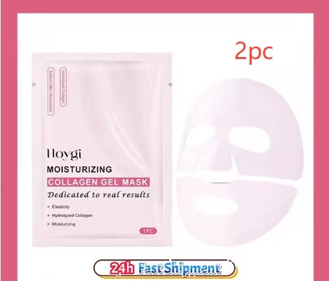 Bio Collagen Gel Salmon PDRN Face Mask, Deep Hydrating, Overnight Moisturizing, Hydrogel Jelly Face Sheets
