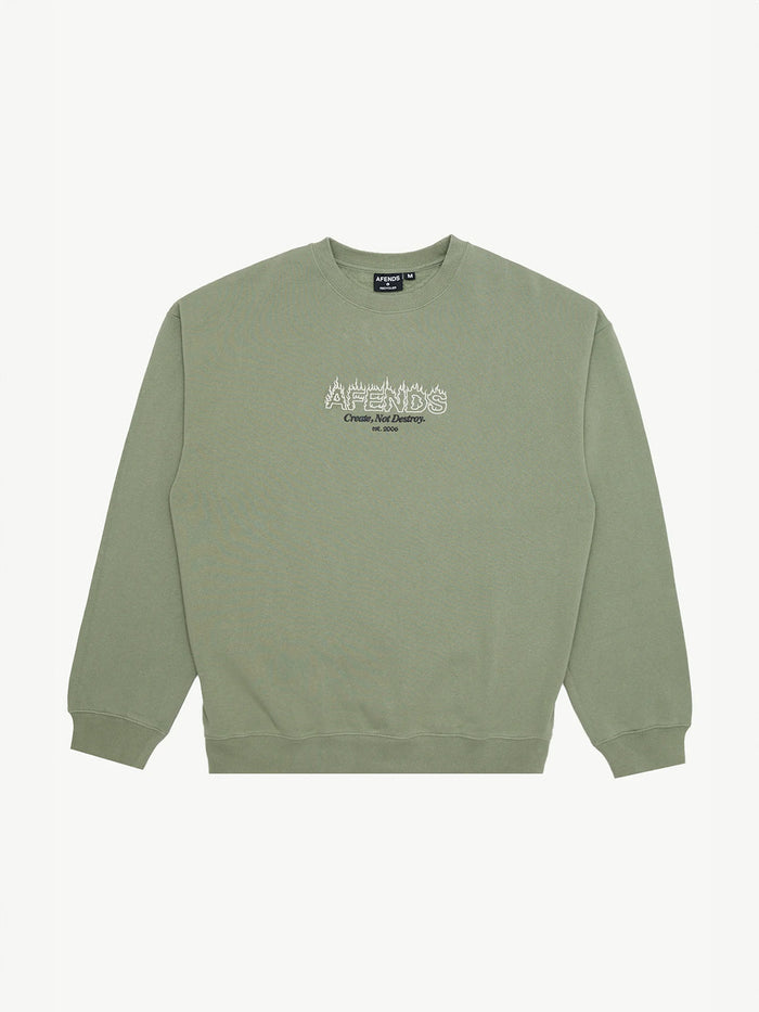 Ember - Recycled Crew Neck | Oil Green-Image 6