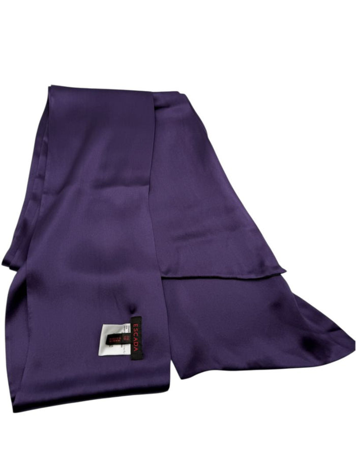 Escada Solid Purple Silk Scarf – Excellent Preowned Condition
