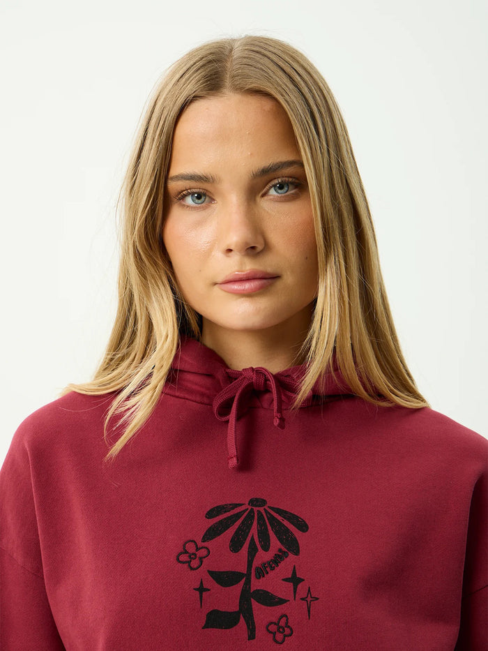 Garden Variety - Recycled Pull On Hood | Washed Burgundy-Image 5