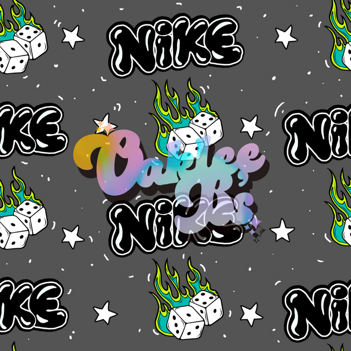 Grey Swoosh Dice Made to Order Single Items