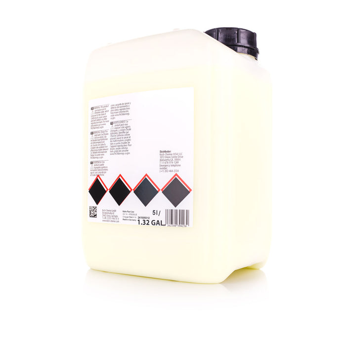 Koch-Chemie Hydro Plast Care 5 Liter bottle back view on a white background.