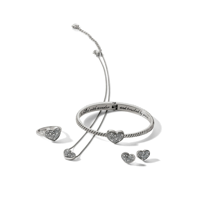 Illumina Celeste Heart Post Earrings/silver