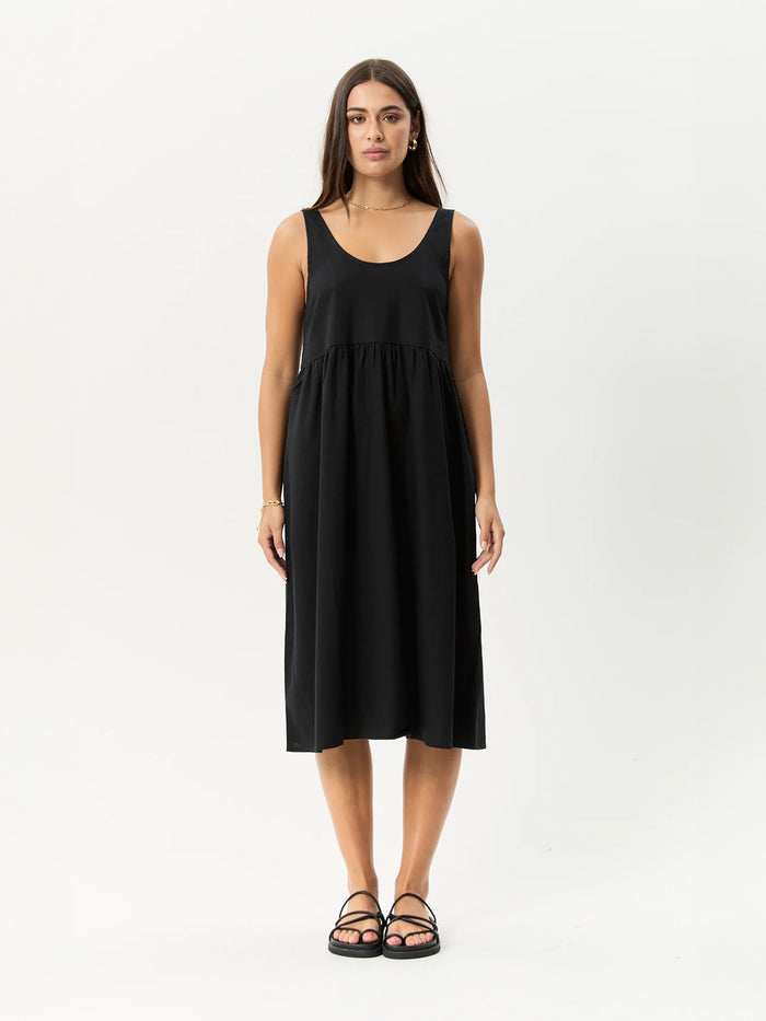 Jesse - Hemp Midi Dress | Black-Image 6