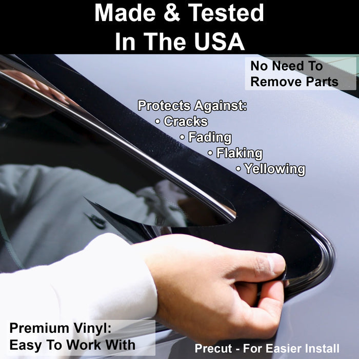 Pillar Cover Blackout Vinyl Decal Sticker Overlay Film Fits Toyota Tundra 2022 - 2025 - Bogar Tech Designs