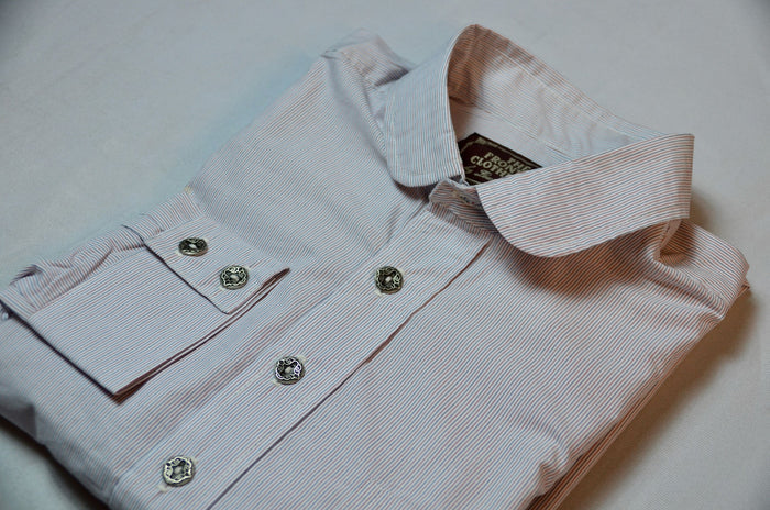 Red and Blue Pencil Stripe Men's Dakota Shirt