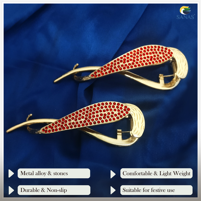 Fancy Red Banana Hair Clip for Party Wear
