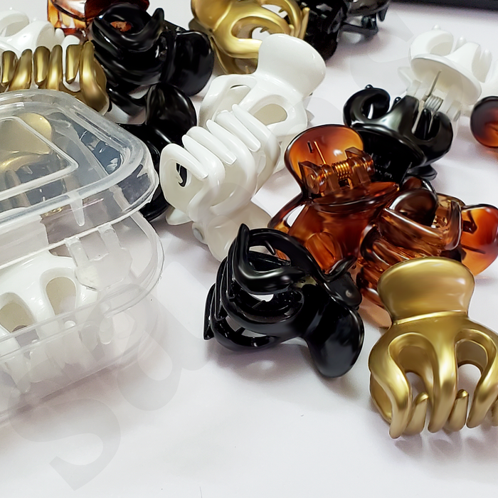 Glossy small claw clips for thin and fine hair by SANAS