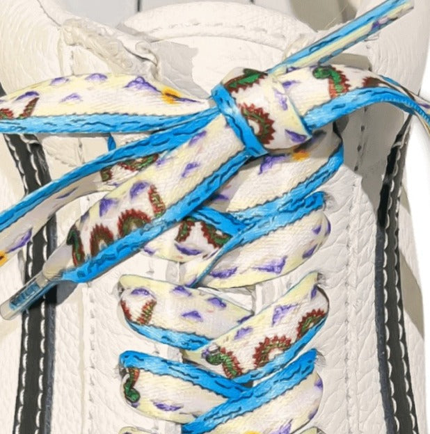 Sea Monster Shoelaces | Flat Printed Shoelaces | 100% Recycled Materials | Adult & Kids Sizes
