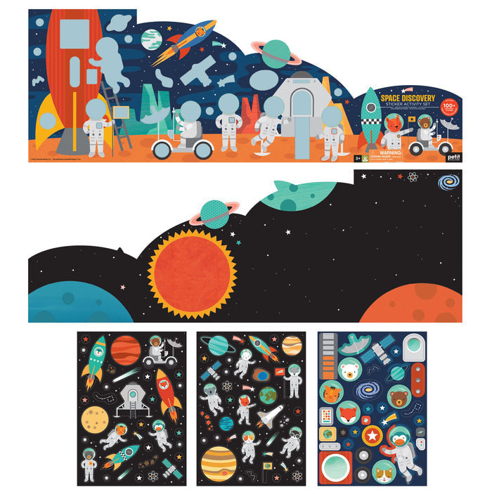 Petit Collage - Sticker Activity Set - Space Discovery - Close Look