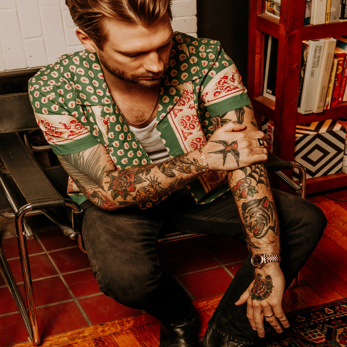 18.21 Man Made Sweet Tobacco Beard, Hair and Skin Oil great to maintain tattoos vibrancy