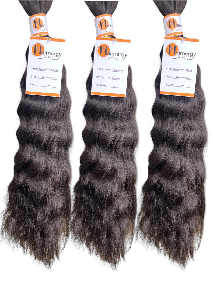 Wet and Wave Braid Hair Bulk 100% Human Hair Extensions Bulk for Braiding 50g