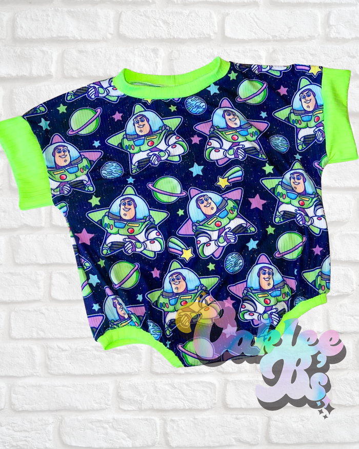 24m RTS tee romper w snaps