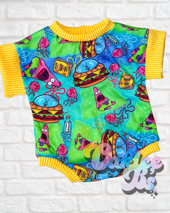 3m RTS tee romper w snaps