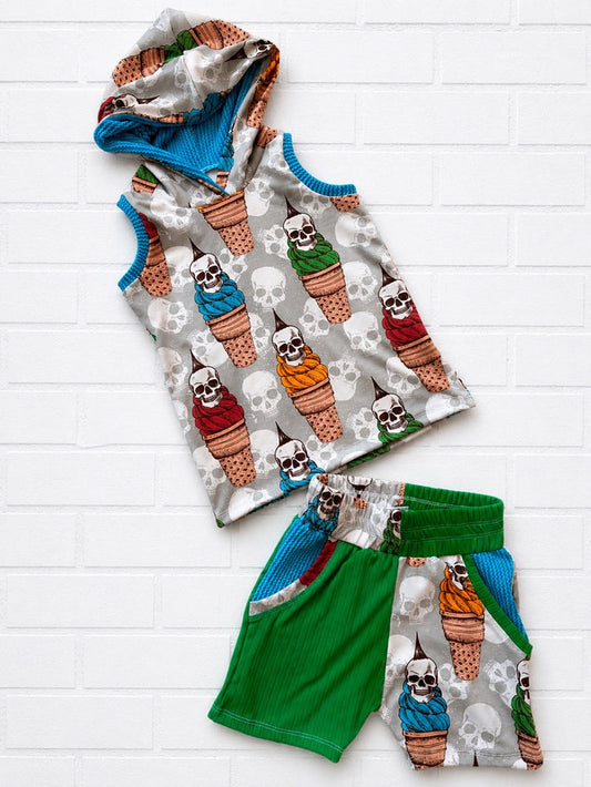 4T RTS Hooded tank and pocket shorts