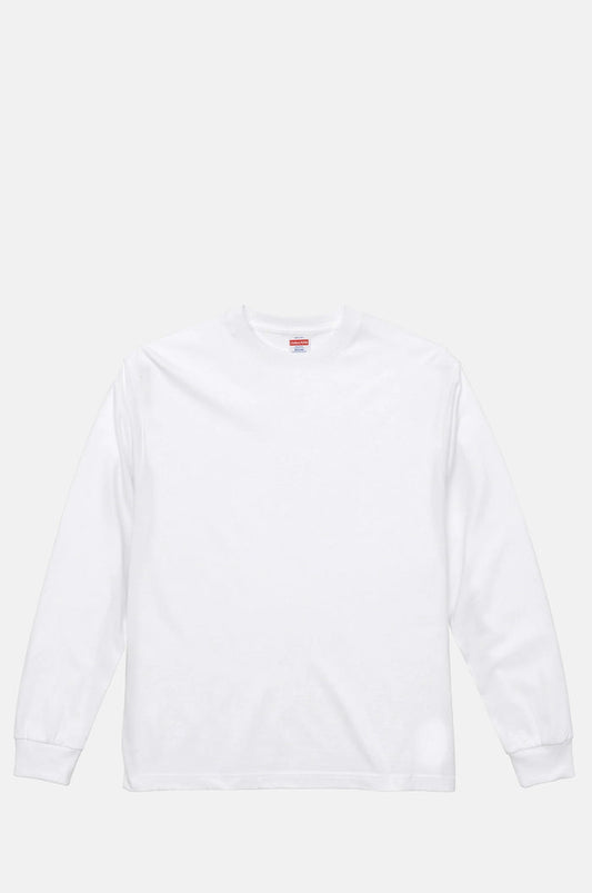 United Athle 6.2 oz Premium Long Sleeve T-Shirt White.