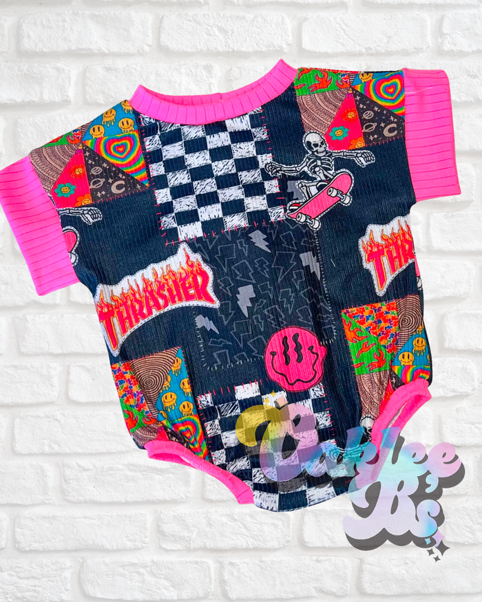 6m RTS tee romper w snaps