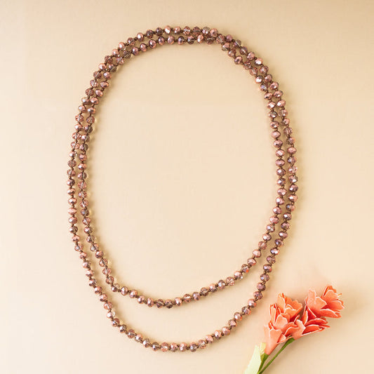 72028 - 45 - Beaded Necklace - Rose Gold
