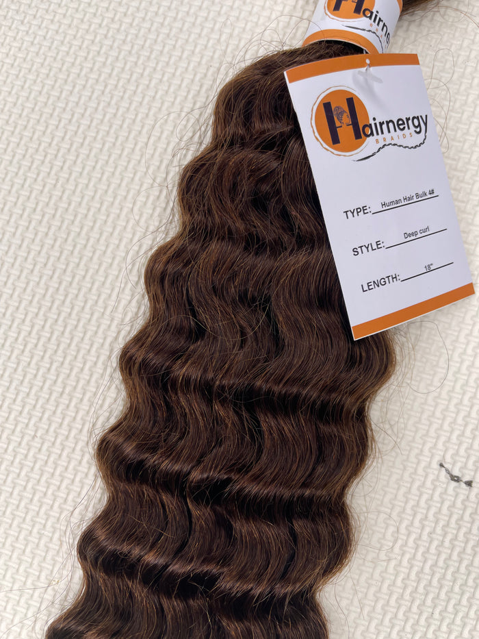 Deep Curl Bulk Hair Extensions for Braiding 100% Human Hair 100g