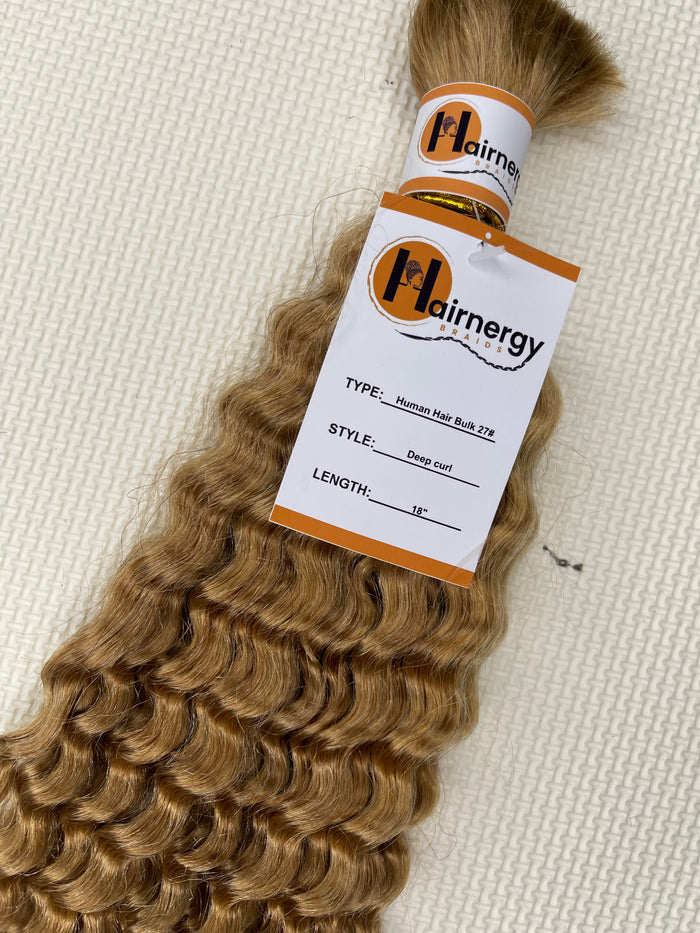 Deep Curl Bulk Hair Extensions for Braiding 100% Human Hair 100g