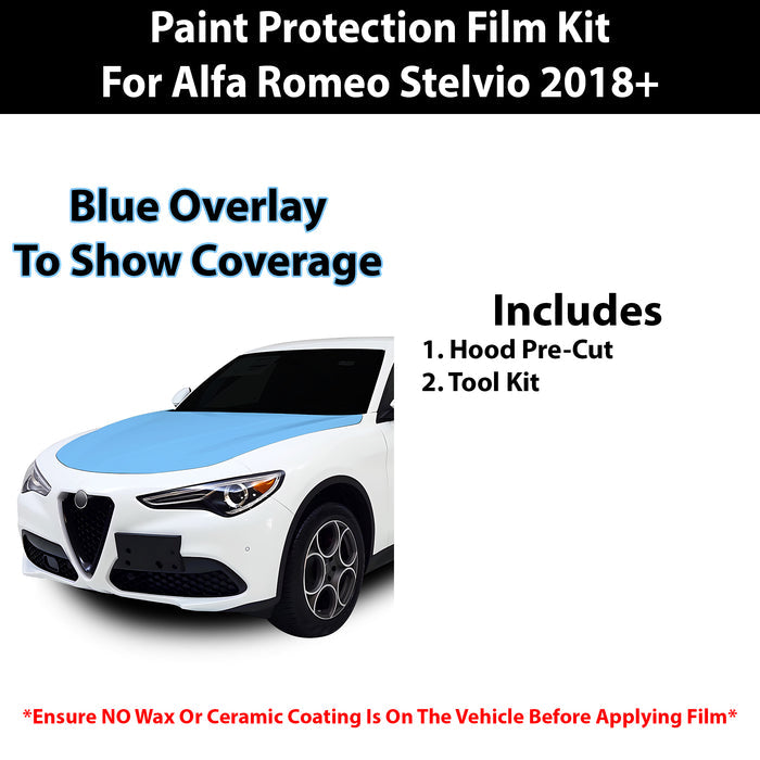 Fits Alfa Romeo Stelvio 2018+ Precut Premium Paint Protection Film Clear Bra PPF Decal Film Kit Coverage - Bogar Tech Designs