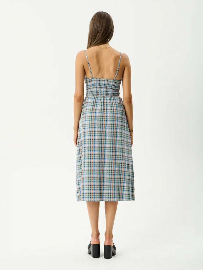 Amelie Check - Organic Midi Dress | Multi-Image 4