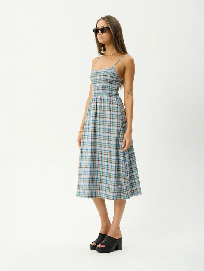 Amelie Check - Organic Midi Dress | Multi-Image 5