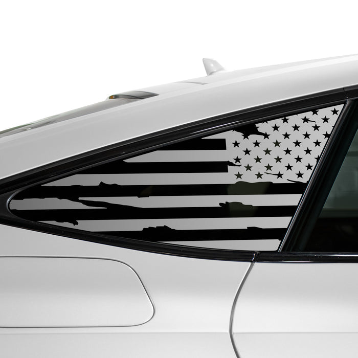 Quarter Window American Flag Vinyl Decal Stickers Fits Audi A7 & S7 Sportback 2019 - 2025 - Bogar Tech Designs
