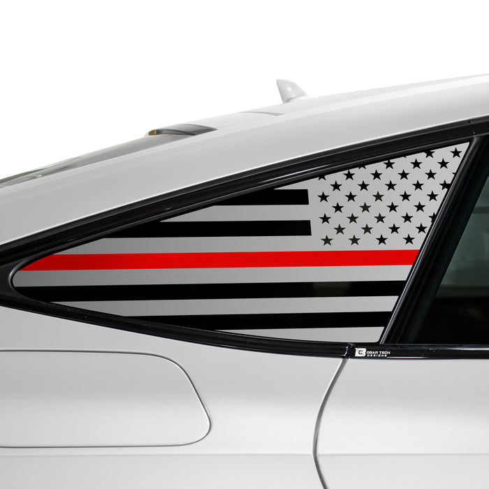 Quarter Window American Flag Vinyl Decal Stickers Fits Audi A7 & S7 Sportback 2019 - 2025 - Bogar Tech Designs