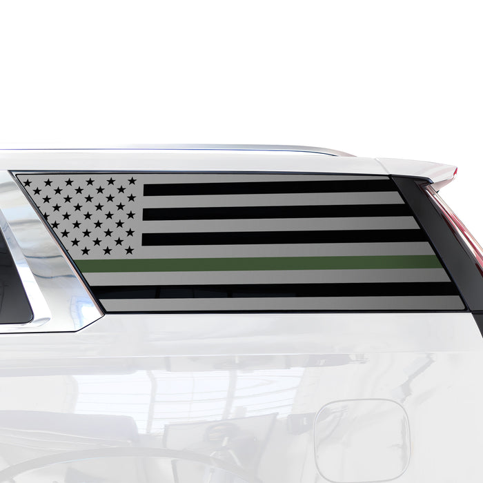 Quarter Window American Flag Vinyl Decal Stickers Fits Cadillac Escalade ESV 2021 - 2025 - Bogar Tech Designs
