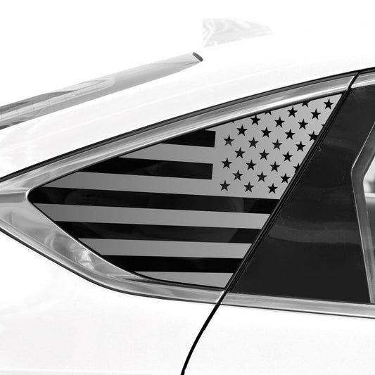 Quarter Window American Flag Vinyl Decal Stickers Fits Genesis G80 2019 - 2025 - Bogar Tech Designs