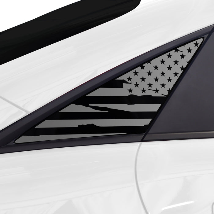 Quarter Window American Flag Vinyl Decal Stickers Fits Hyundai Ioniq 6 2023 - 2025 - Bogar Tech Designs