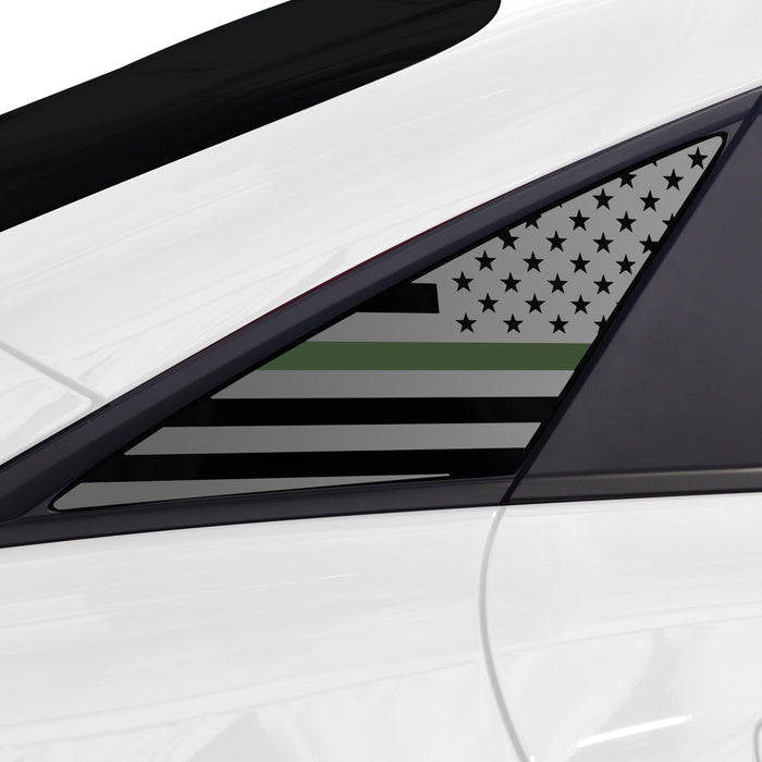 Quarter Window American Flag Vinyl Decal Stickers Fits Hyundai Ioniq 6 2023 - 2025 - Bogar Tech Designs