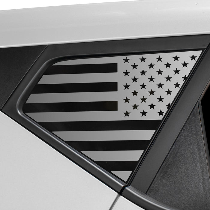 Quarter Window American Flag Vinyl Decal Stickers Fits Kia Soul 2020 - 2025 - Bogar Tech Designs