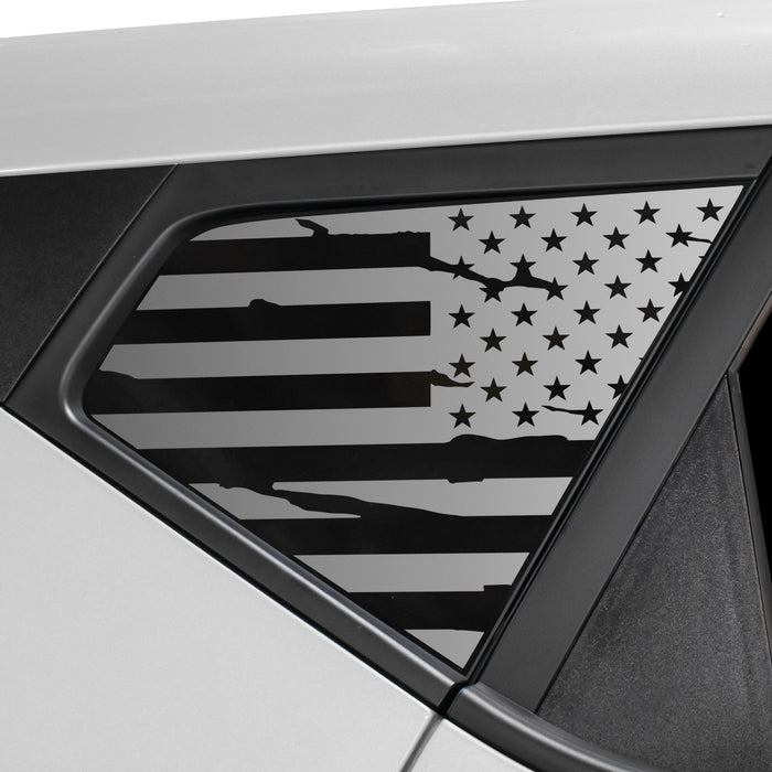 Quarter Window American Flag Vinyl Decal Stickers Fits Kia Soul 2020 - 2025 - Bogar Tech Designs