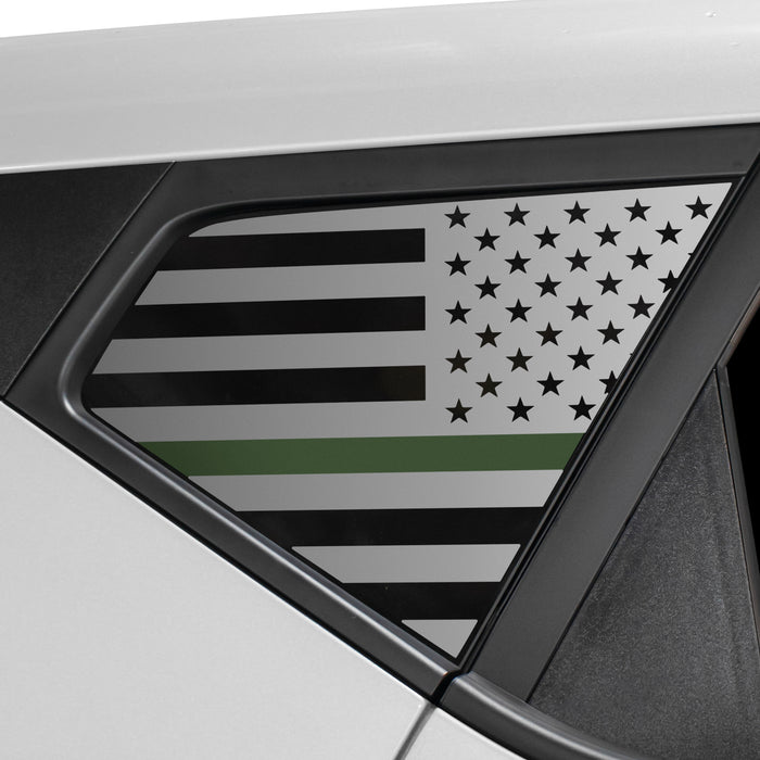 Quarter Window American Flag Vinyl Decal Stickers Fits Kia Soul 2020 - 2025 - Bogar Tech Designs
