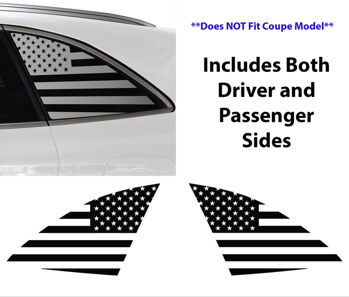 Quarter Window American Flag Vinyl Decal Stickers Fits Mercedes - Benz GLC 2016 - 2025 - Bogar Tech Designs