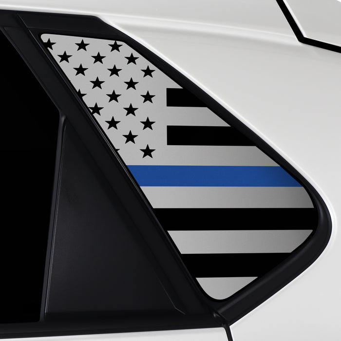 Quarter Window American Flag Vinyl Decal Stickers Fits Toyota BZ4X 2022 - 2025 - Bogar Tech Designs