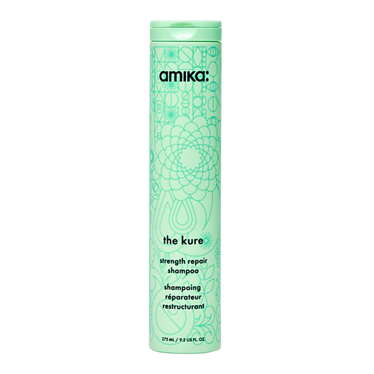 Amika 'the kure' shampoo bottle on a white background - Hair Care Canada