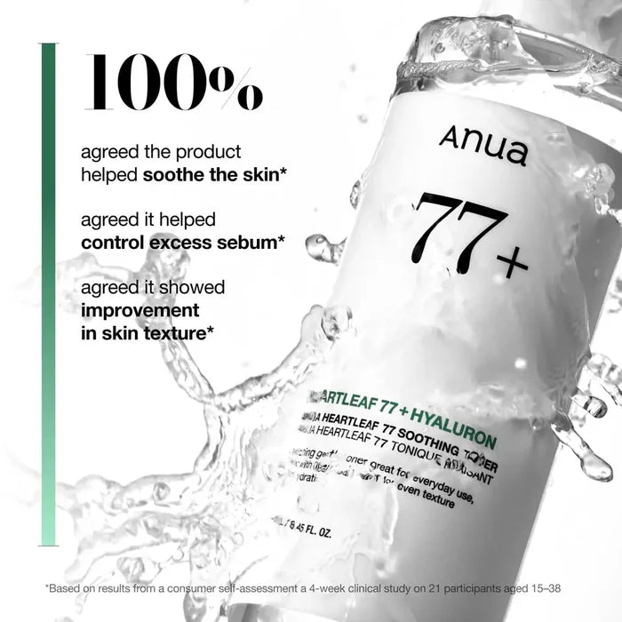 100% consumer satisfaction results on skin soothing and sebum control, making it an essential part of a glass skin routine.