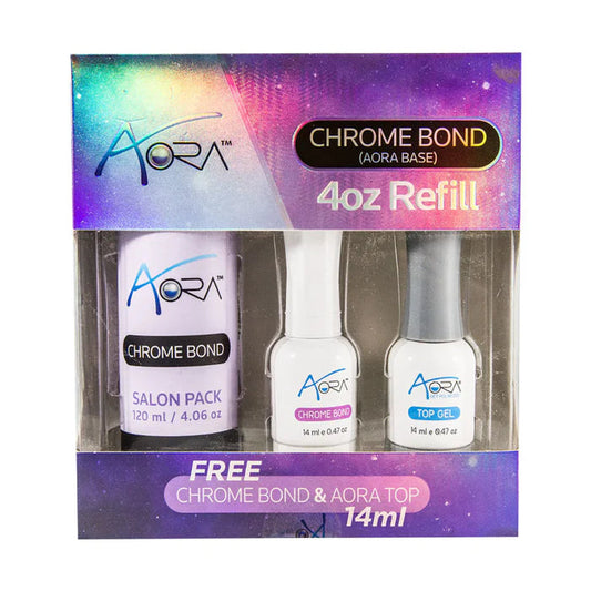 Aora Chrome Bond Kit Refill 4oz (Free Chrome bond & Aora top)