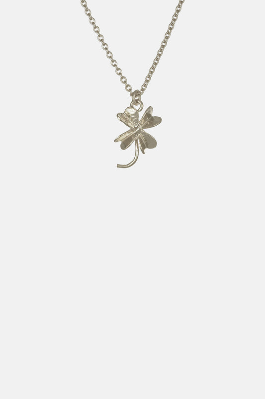 Alex Monroe Baby Lucky Clover Necklace Silver.