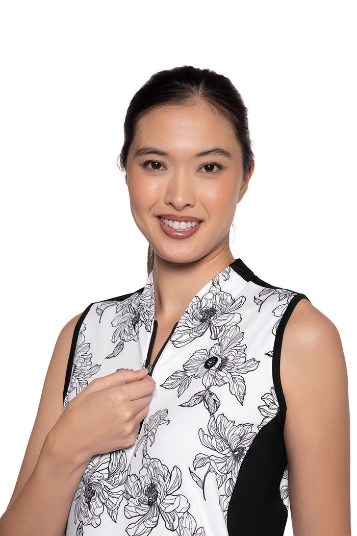 Color_White/Black Perfect Peony