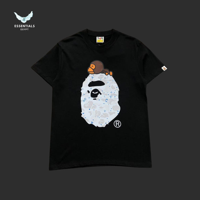 BAPE Space Camo Milo On Big Ape Head Tee