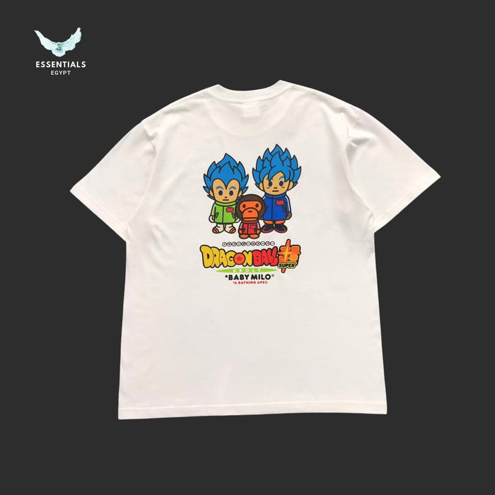 BAPE x Dragon Ball Z Super Saiyan Vegeta & Son Goku Baby Milo Tee