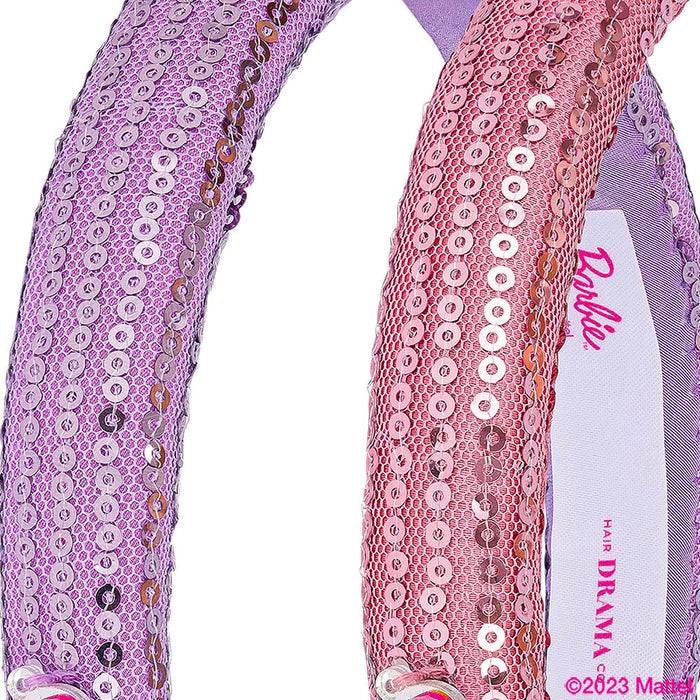 Barbie Kids Sequins Gift Box with 2 Puff Hair Bands with Barbie Charm, 2 Hair Bows & 12 Hair Pins