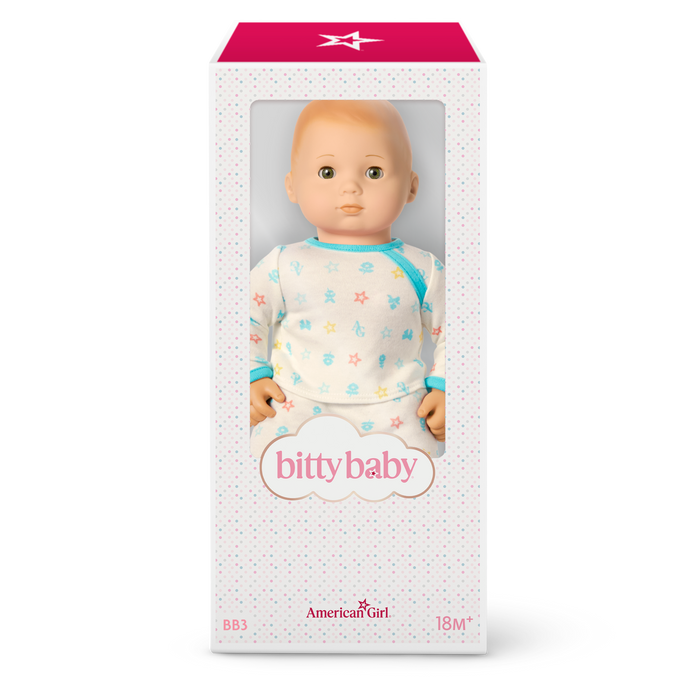 Bitty Baby® Doll #3 in Pastel Blue + Bear Friend & Board Book