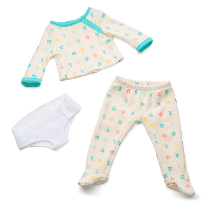 Bitty Baby® Doll #5 in Pastel Blue + Bear Friend & Board Book