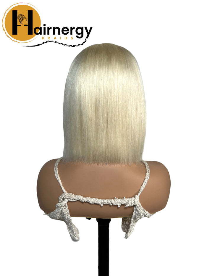 Blonde Wear & Go Glueless Straight Bob Wigs 180% Density 4×6 Transparent Lace Closure Wig Human Hair